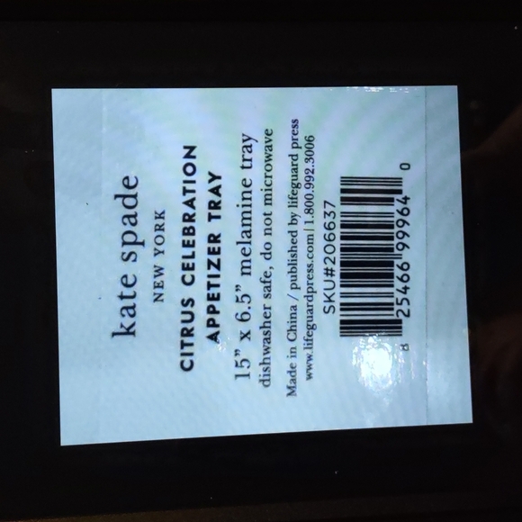 NEW kate spade™ New York Citrus Appetizer Tray - Picture 3 of 6